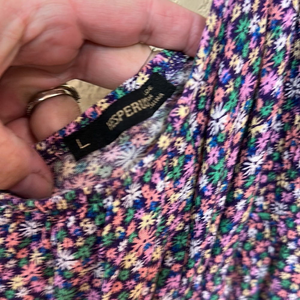 Hesperus womans boho Floral halter Romper size Large - Picture 5 of 7